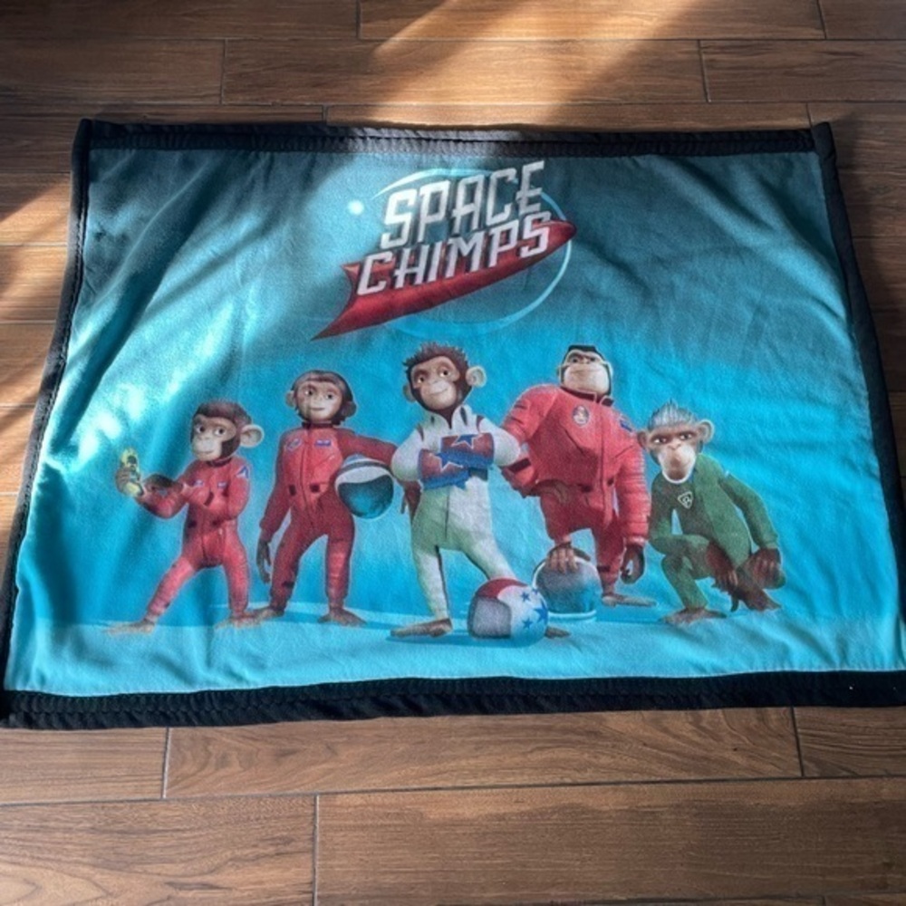 SPACE CHIMPS fleece blanket bedding cover